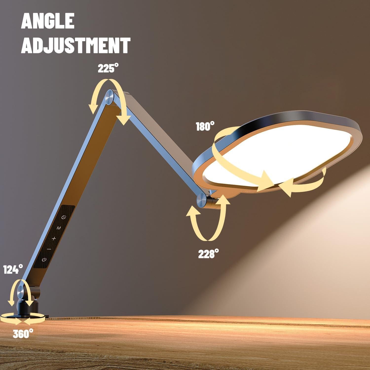 Lámpara de Escritorio LED LitONES con Abrazadera, 1200 Lúmenes