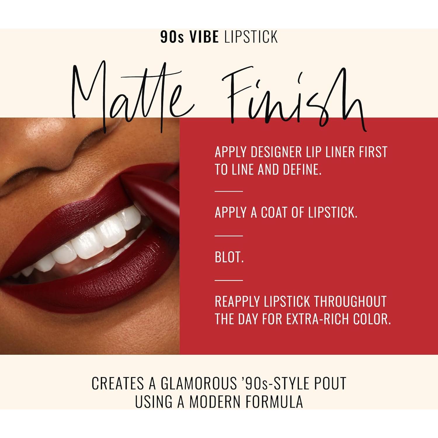 Labial Mate Hidratante Runway Rogue 90s Vibe Burdeos 1993