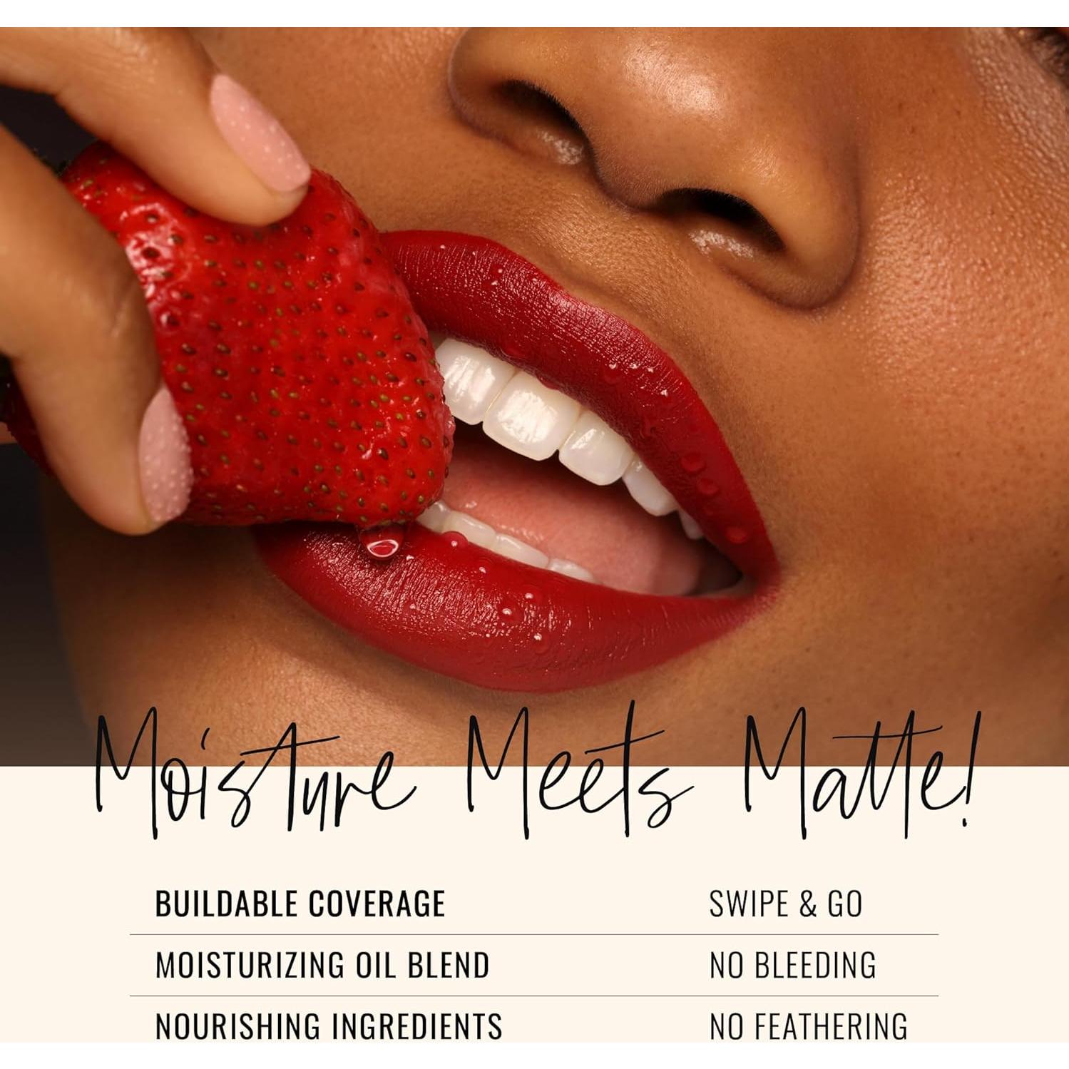 Labial Mate Hidratante Runway Rogue 90s Vibe Burdeos 1993