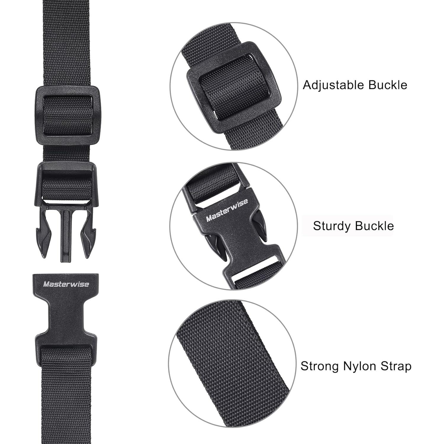 Correas de Nylon Ajustables Masterwise 121.9 cm x 1.9 cm - Paquete de 4