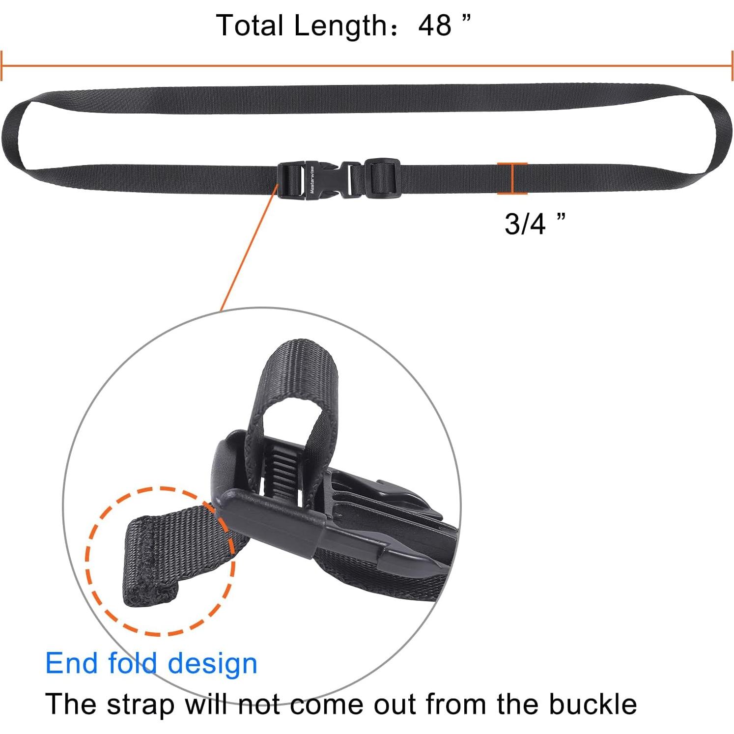 Correas de Nylon Ajustables Masterwise 121.9 cm x 1.9 cm - Paquete de 4