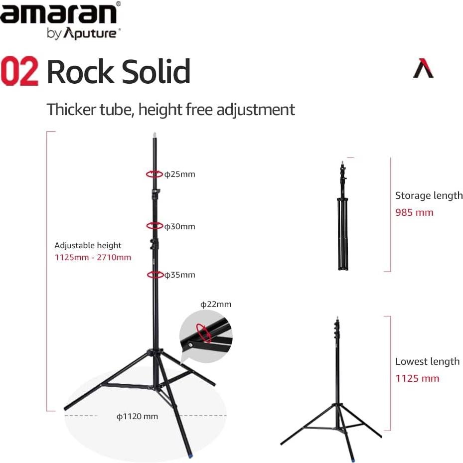 Soporte de Luz Aputure 2.8m Aluminio con Amortiguación Neumática