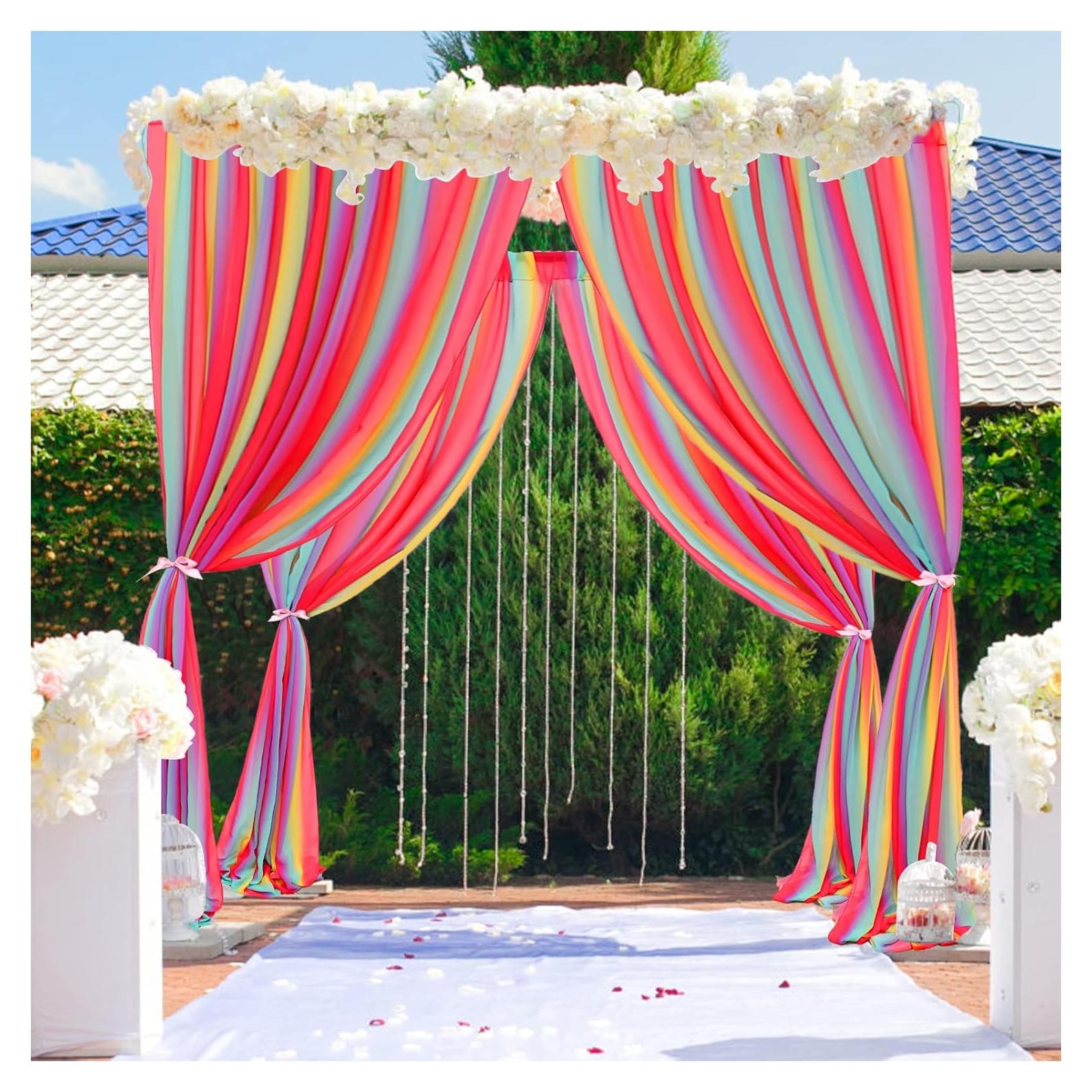 Cortinas de Chiffon Arcoíris Pardecor 2 Piezas 243.84x73.66 cm