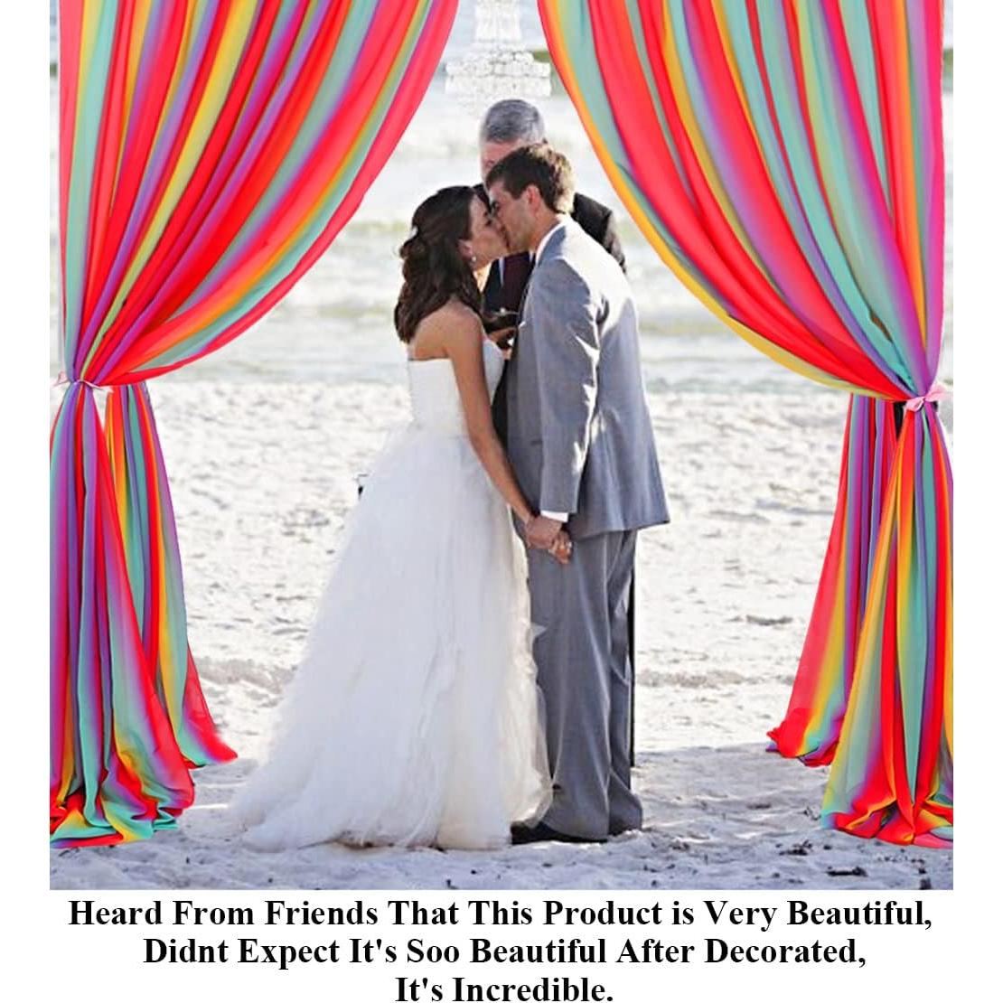 Cortinas de Chiffon Arcoíris Pardecor 2 Piezas 243.84x73.66 cm