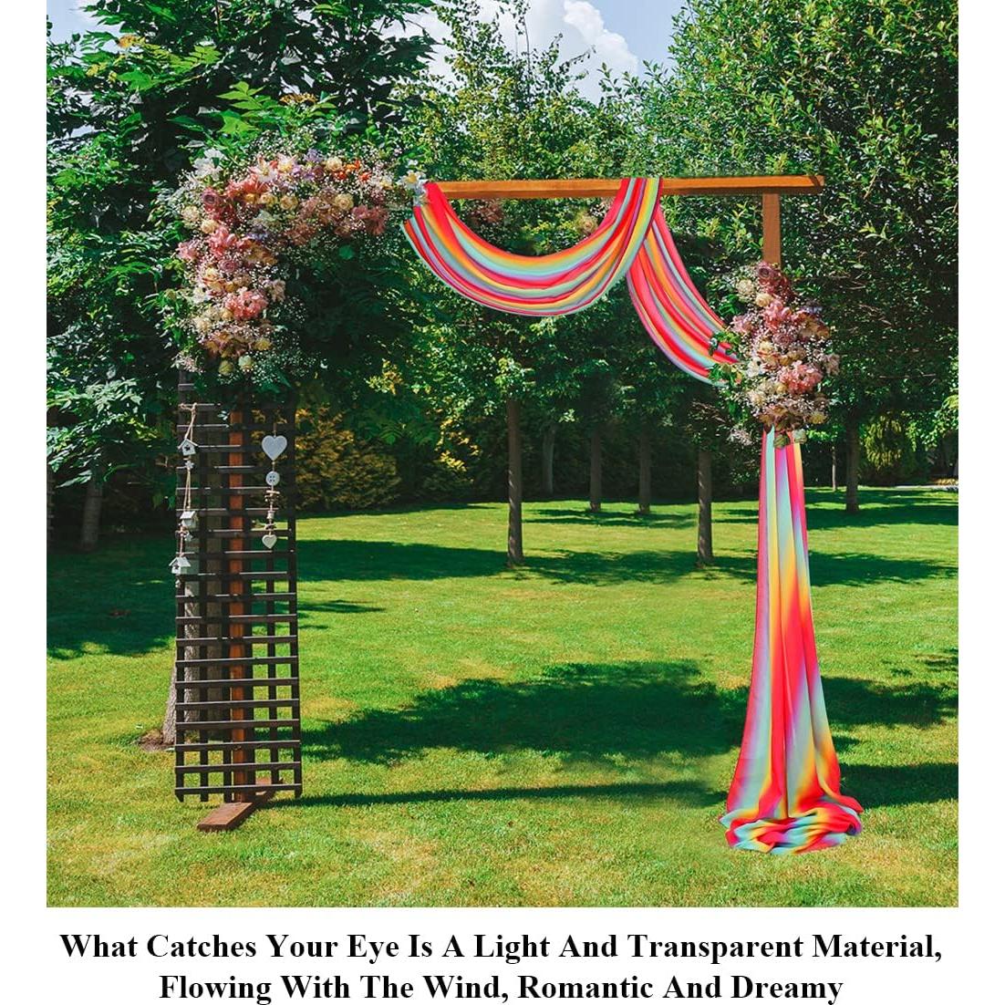 Cortinas de Chiffon Arcoíris Pardecor 2 Piezas 243.84x73.66 cm