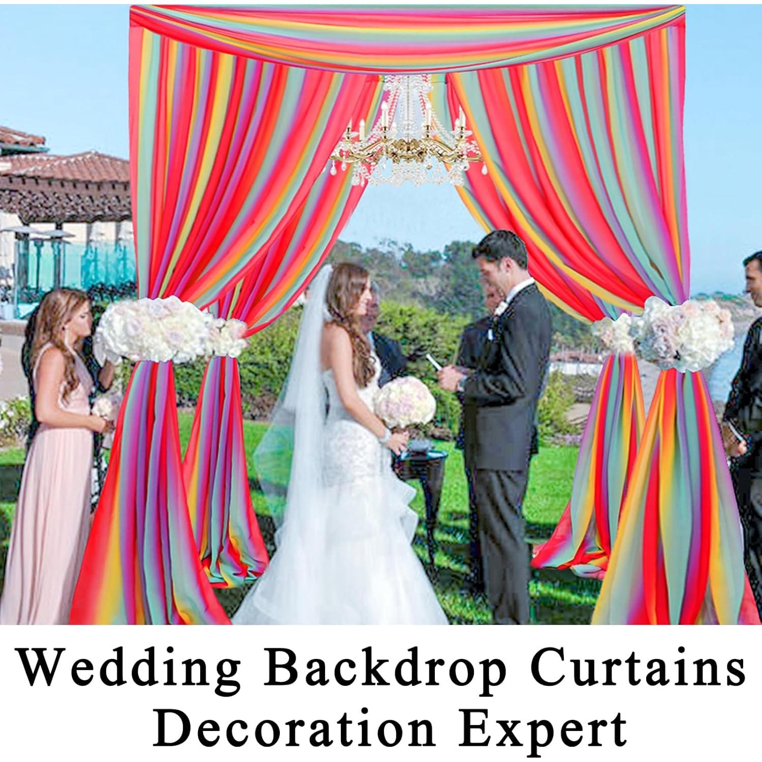 Cortinas de Chiffon Arcoíris Pardecor 2 Piezas 243.84x73.66 cm