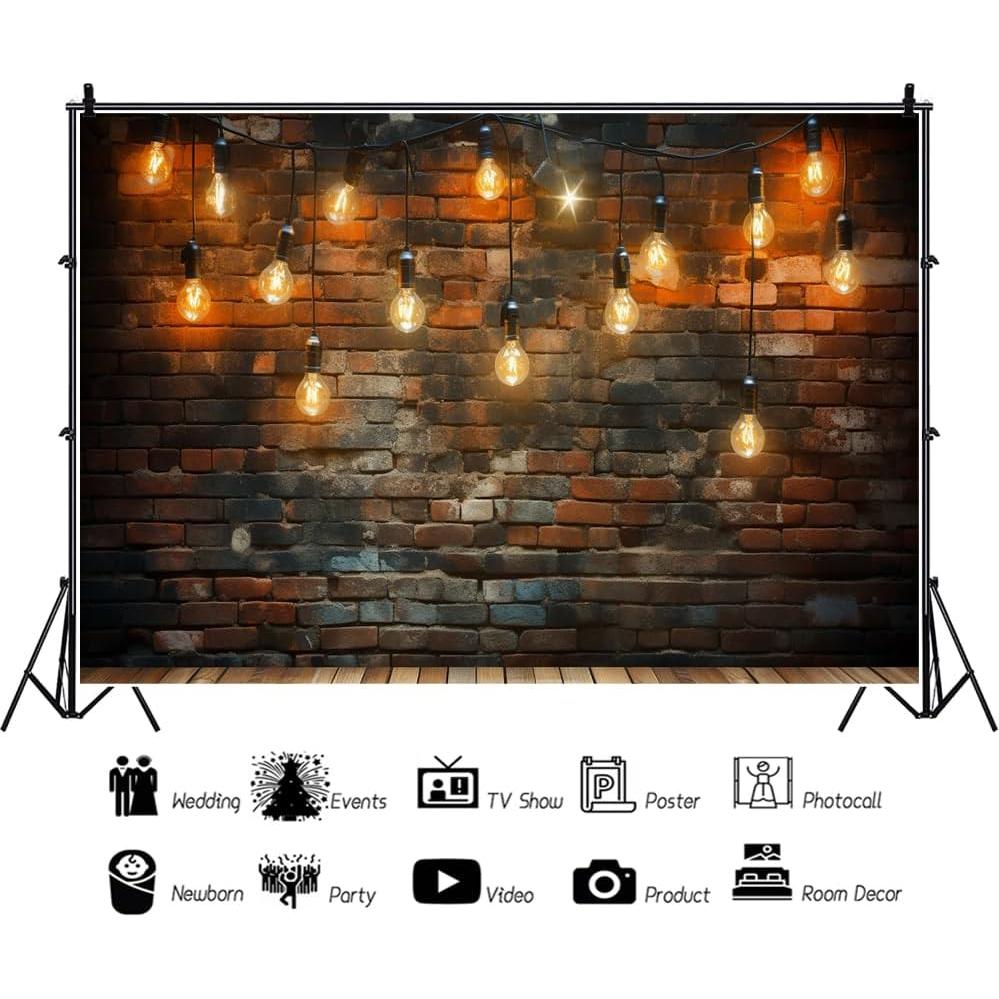 Fondo de Ladrillo Vintage CSFOTO 3.05x2.13m para Fotografía