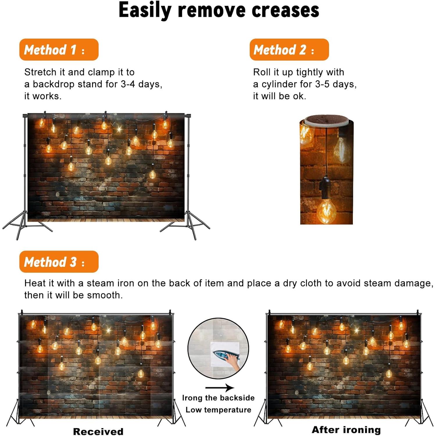 Fondo de Ladrillo Vintage CSFOTO 3.05x2.13m para Fotografía