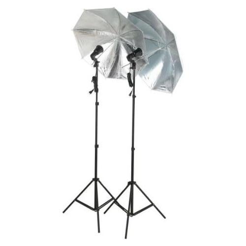 Kit de Iluminación Estudio Ephoto con Flash Estroboscópico y Paraguas