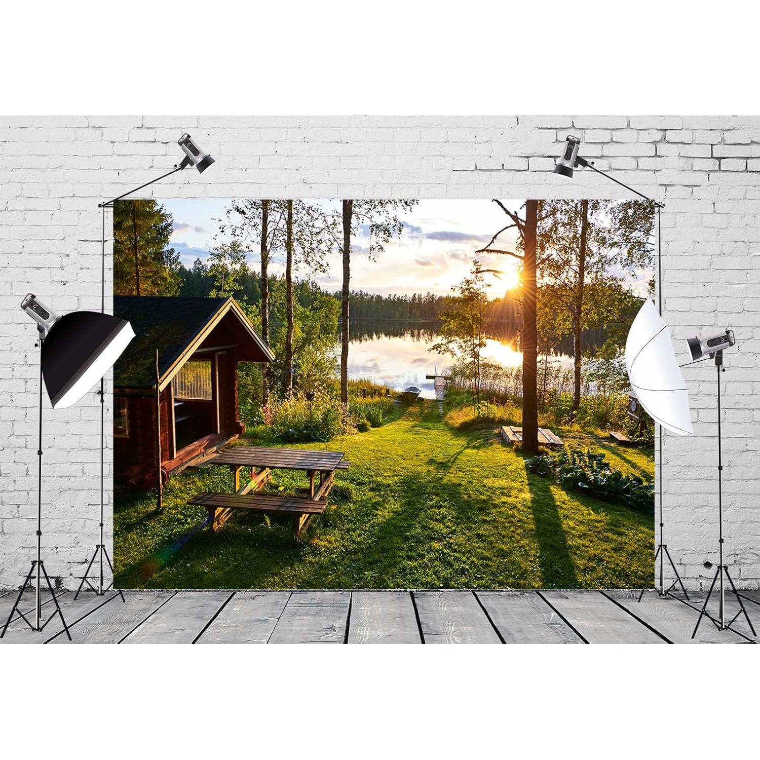 Fondo Fotográfico Loccor 300x250cm Paisaje Lago Atardecer