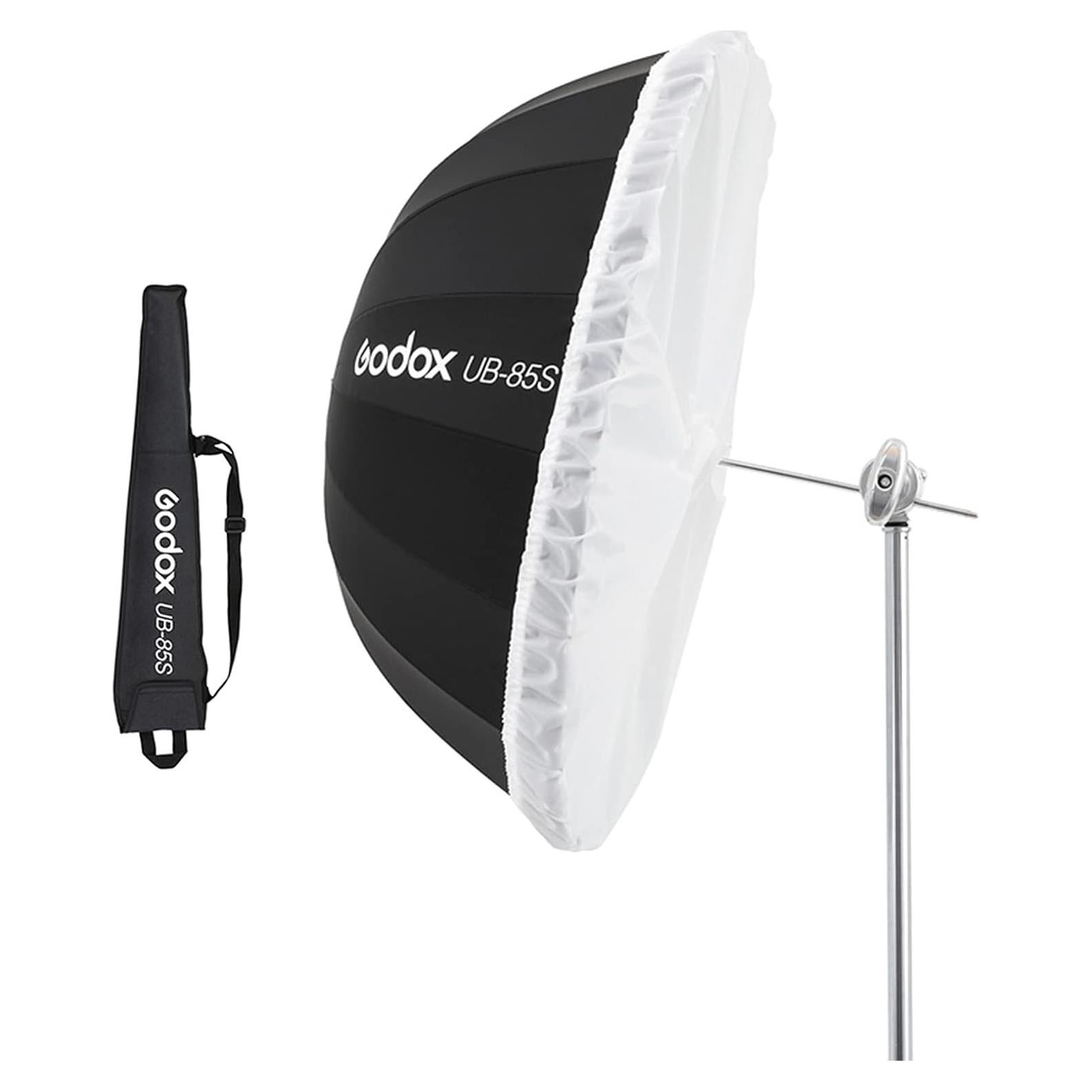 Paraguas Parabólico Godox UB-85S 85cm Plateado con Difusor