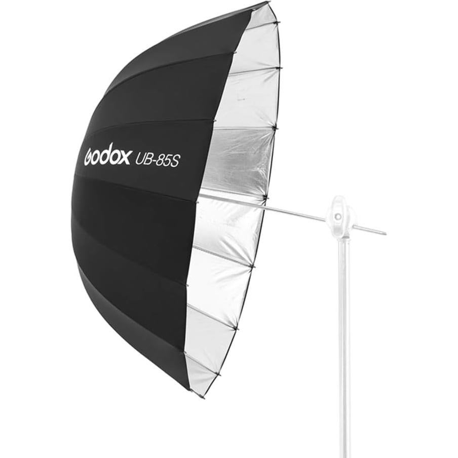 Paraguas Parabólico Godox UB-85S 85cm Plateado con Difusor