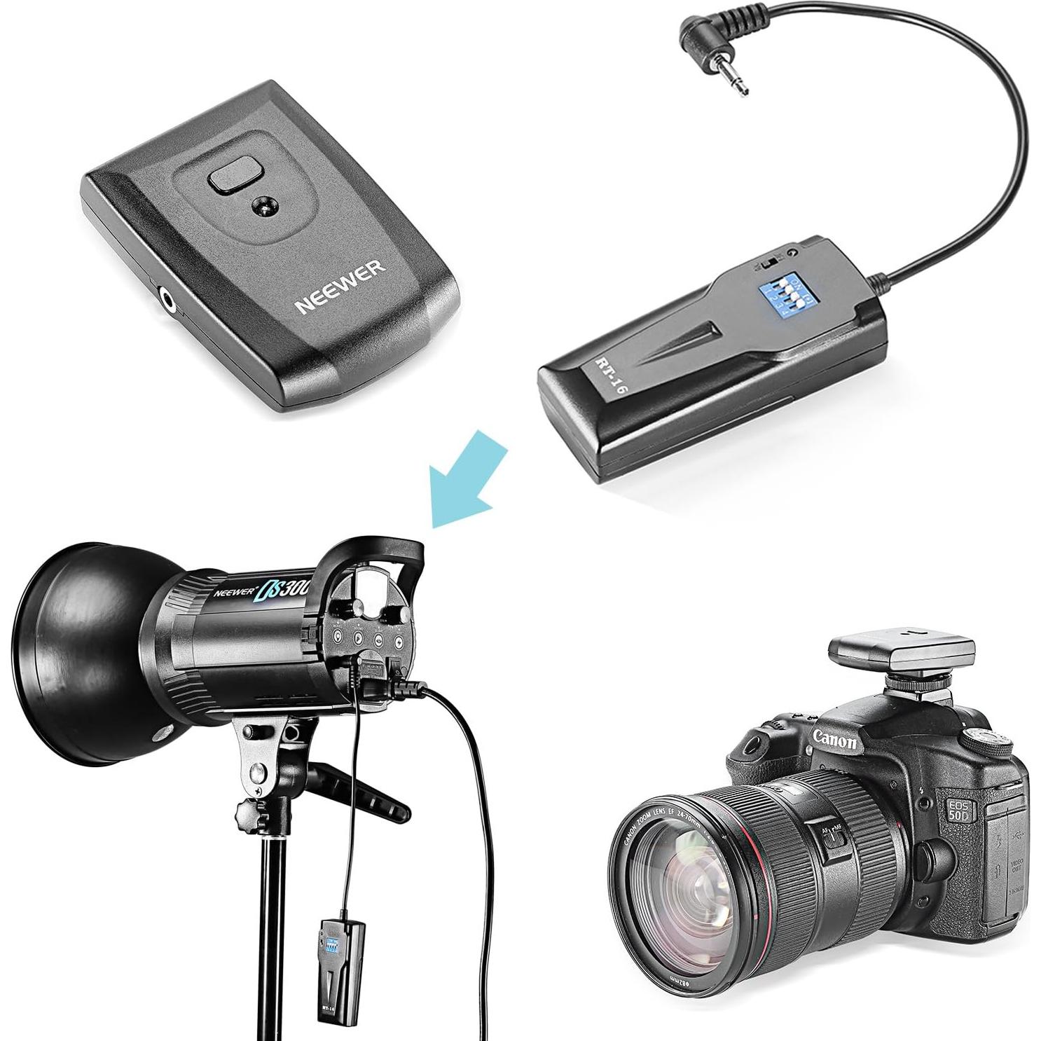 Disparador Inalámbrico Neewer RT-16 para Flash de Estudio