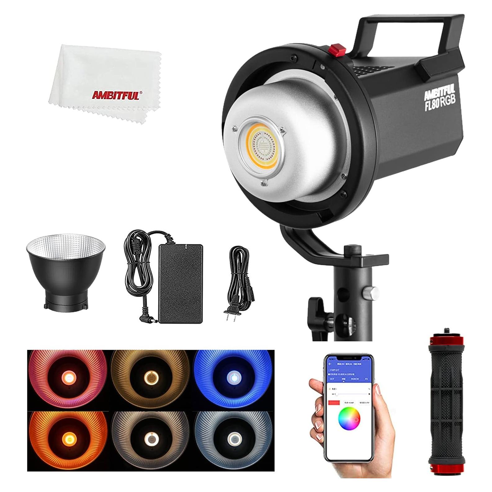 Luz LED de Video AMBITFUL FL80RGB 80W RGB 2800K-10000K