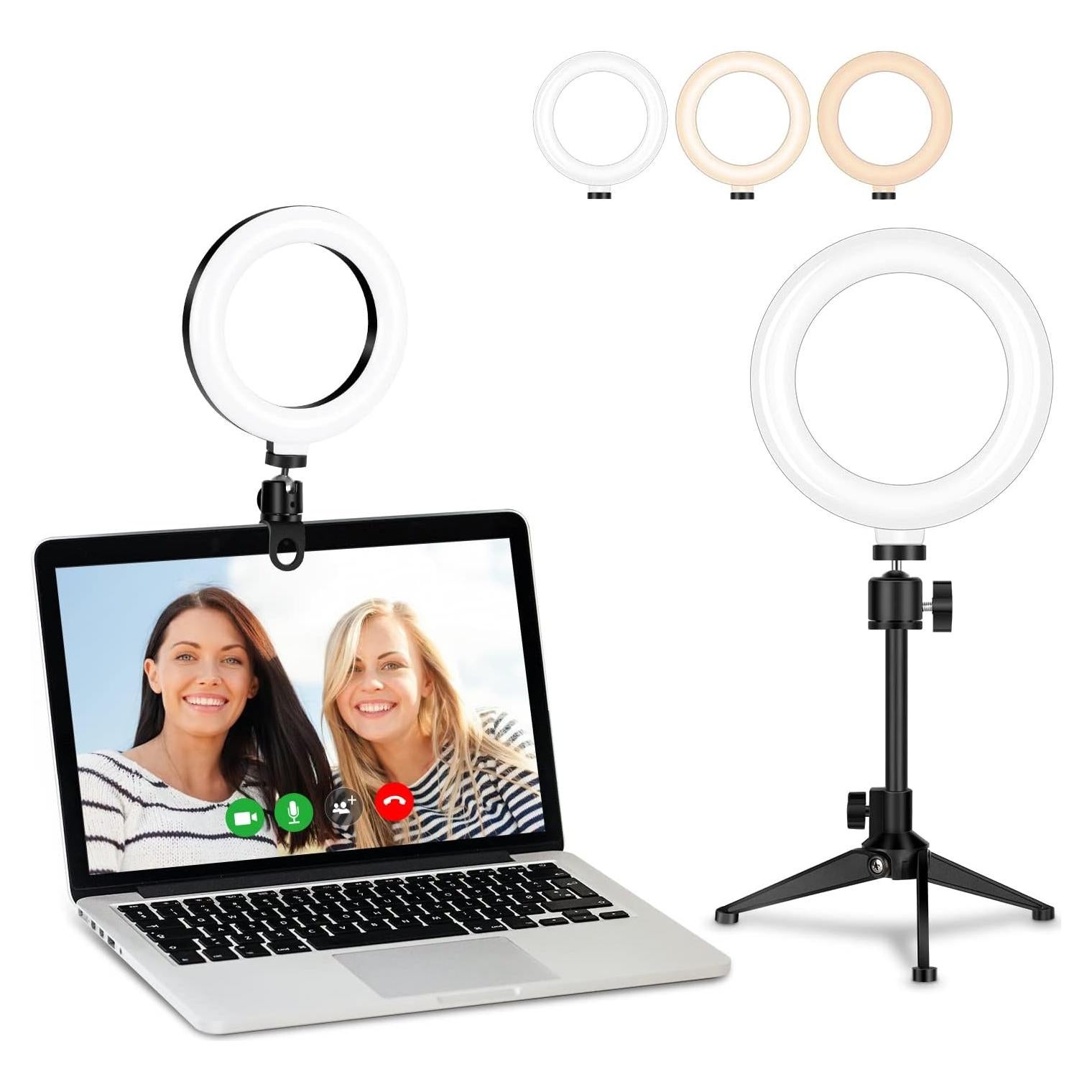 Luz de Anillo LED 15.24 cm MEZHER para Videoconferencias