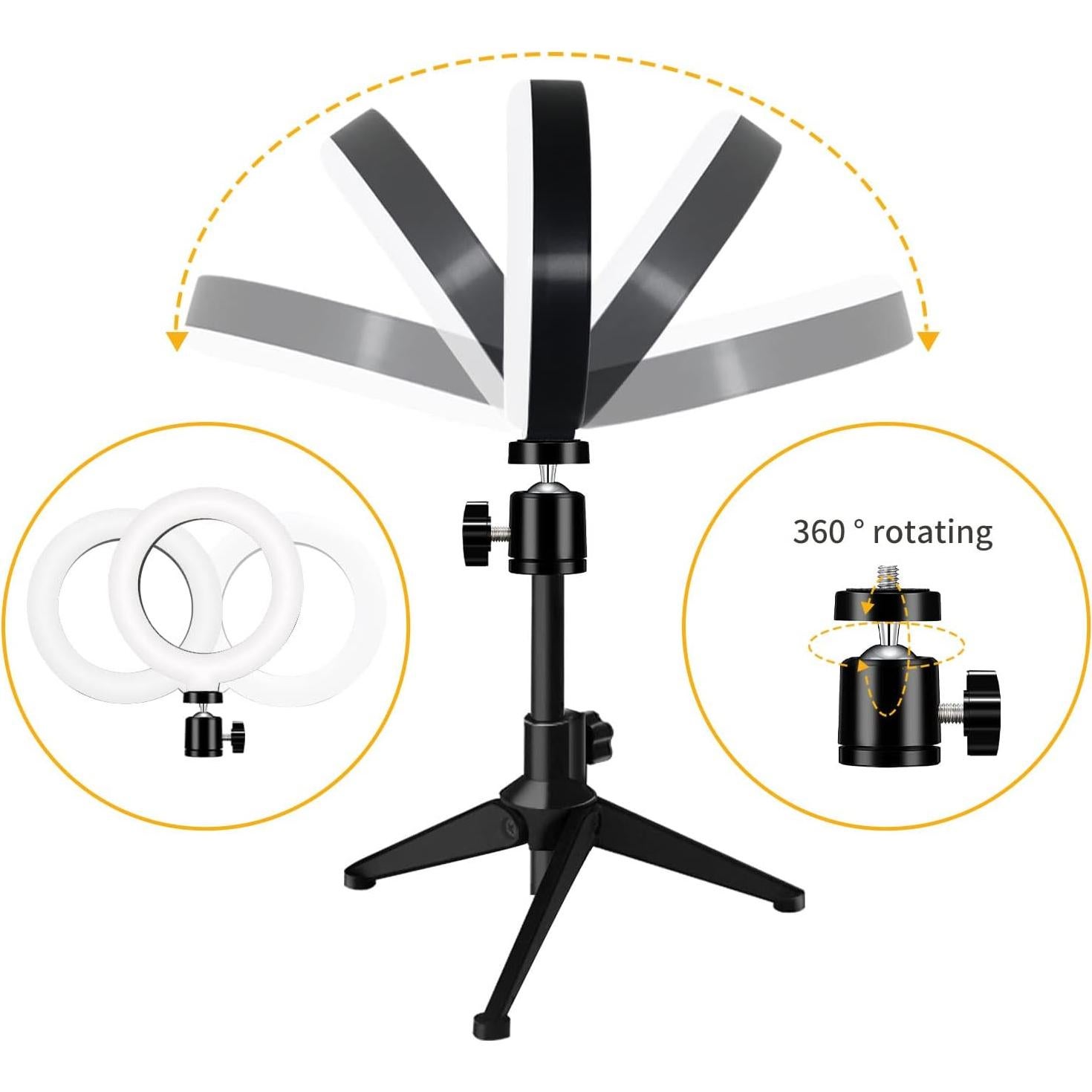 Luz de Anillo LED 15.24 cm MEZHER para Videoconferencias