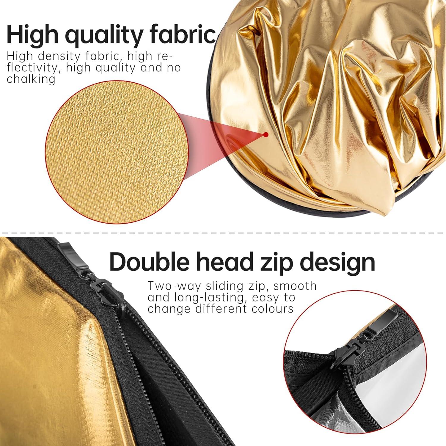 Reflector Plegable 5-en-1 JINBEI 80cm para Fotografía