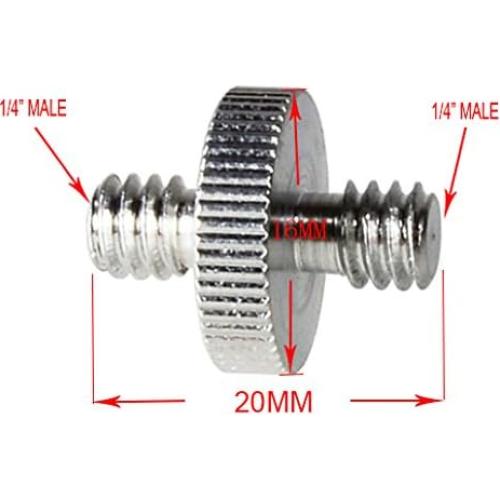 Adaptador Tornillo Macho 1/4" a 1/4" Foto&Tech - 5 Piezas