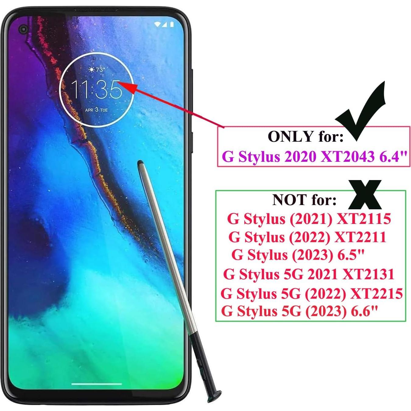 Bolígrafo Stylus Ubrokeifixit para Moto G Stylus 2020 Negro