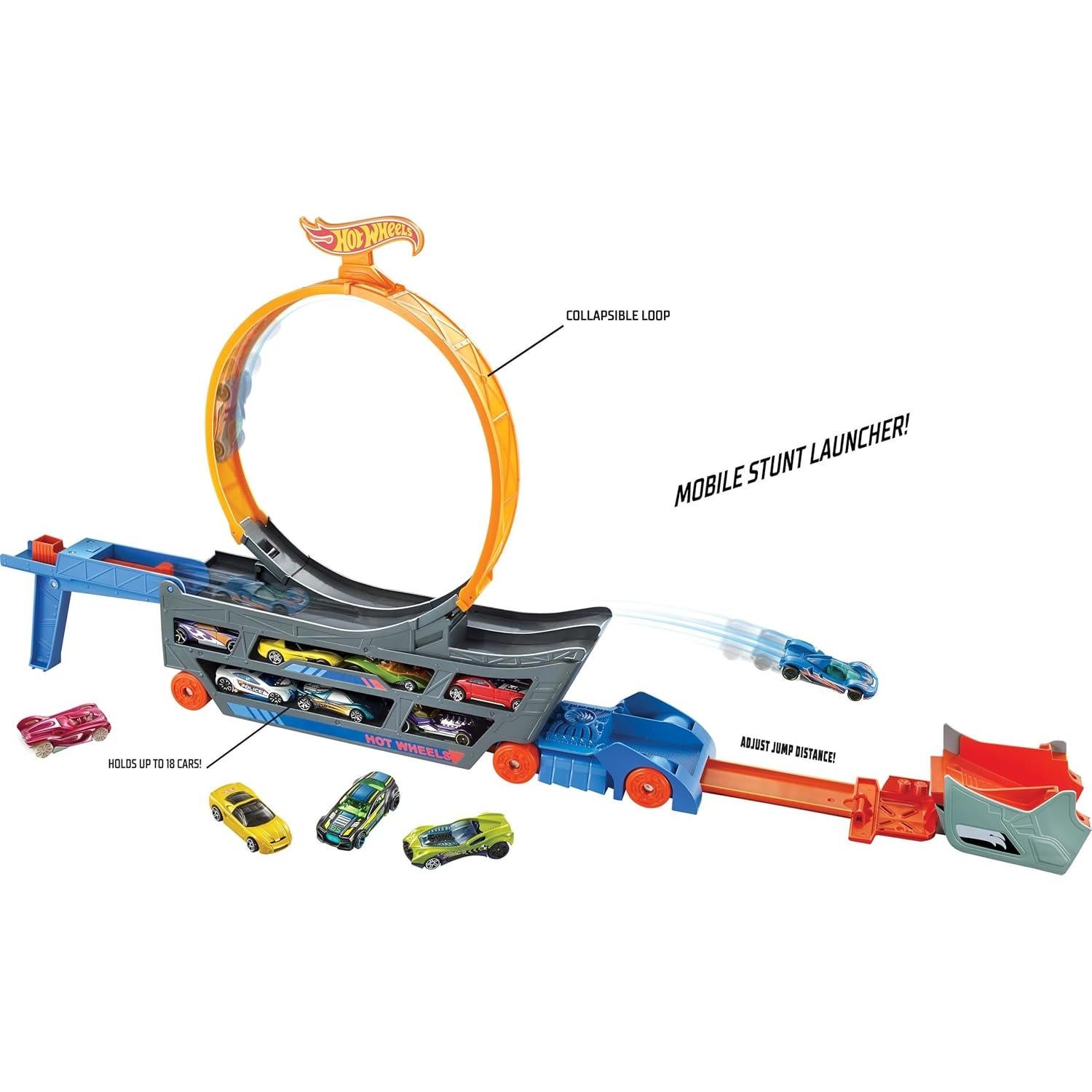 Juego de Pista de Autos Hot Wheels Stunt & Go 1:64