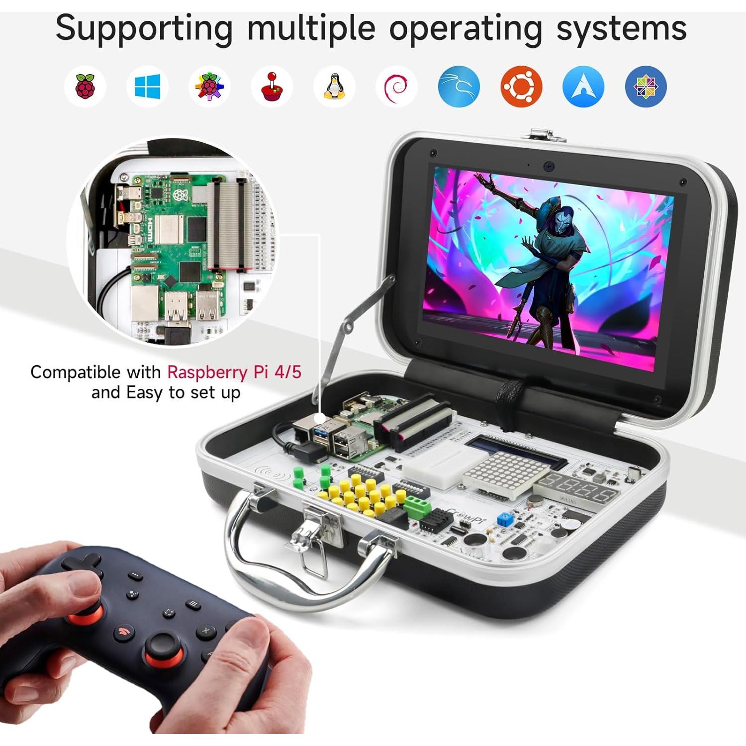 Kit Educativo ELECROW para Raspberry Pi 5 8GB con Pantalla 9"