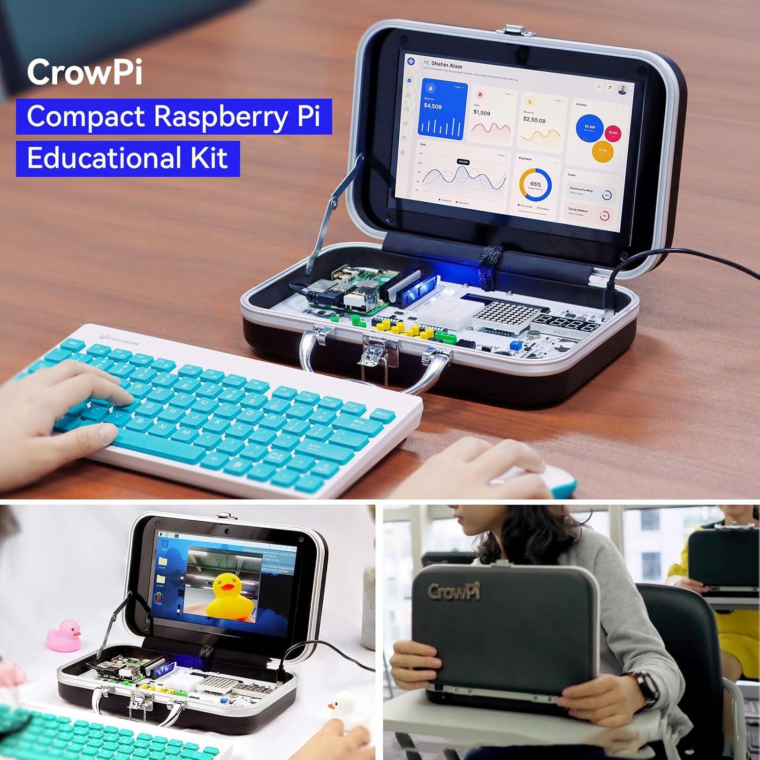 Kit Educativo ELECROW para Raspberry Pi 5 8GB con Pantalla 9"