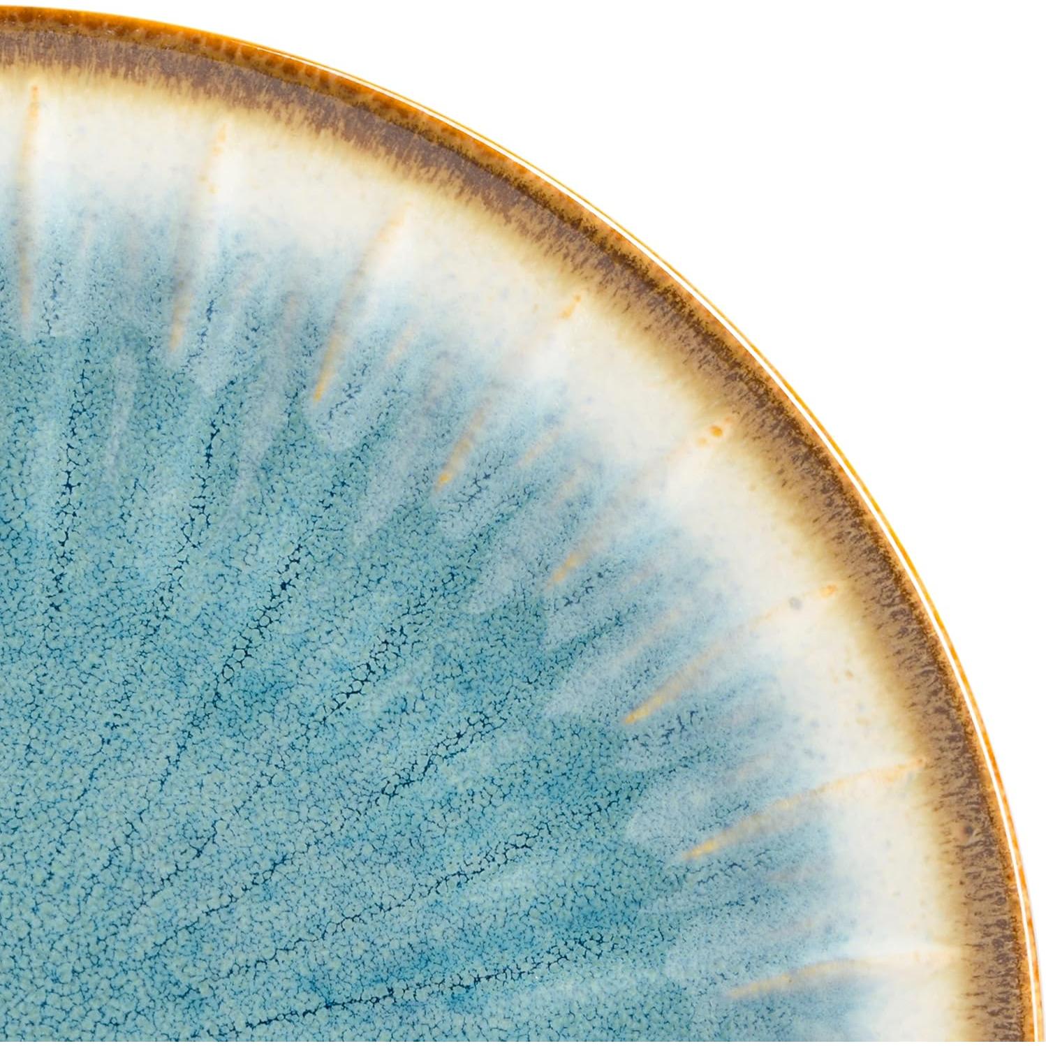 Juego de vajilla Gibson Elite Mayfair Bay 16 piezas azul