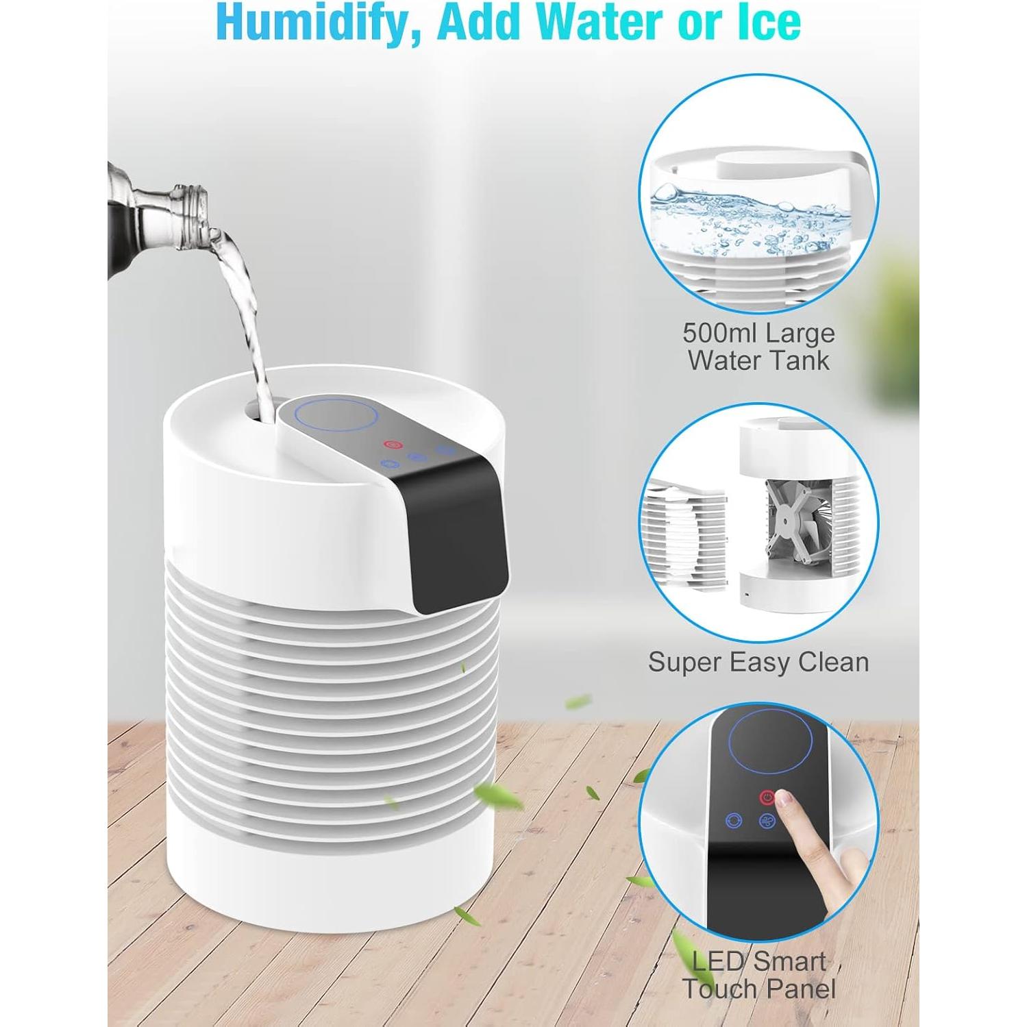 Aire Acondicionado Portátil Oushome 4 en 1 con Humidificador