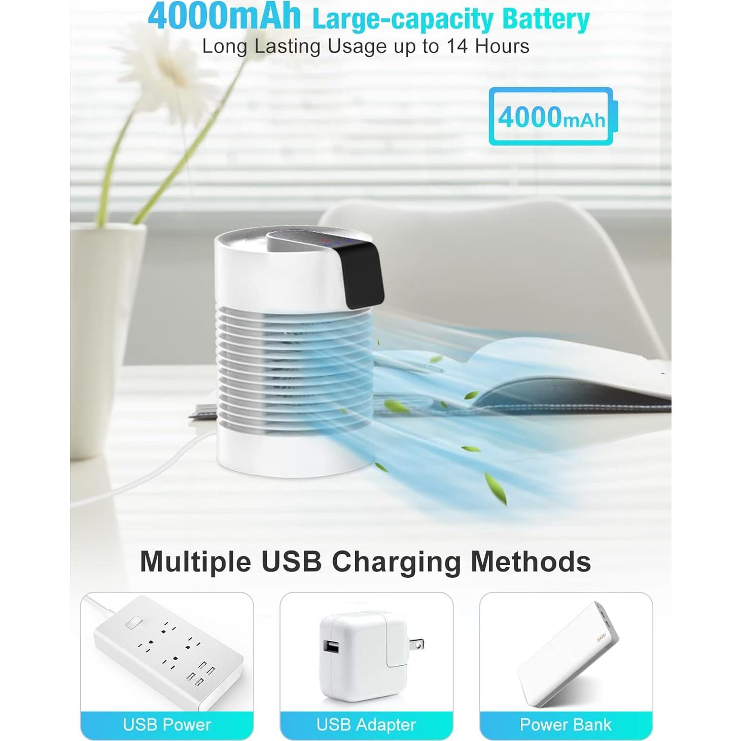 Aire Acondicionado Portátil Oushome 4 en 1 con Humidificador