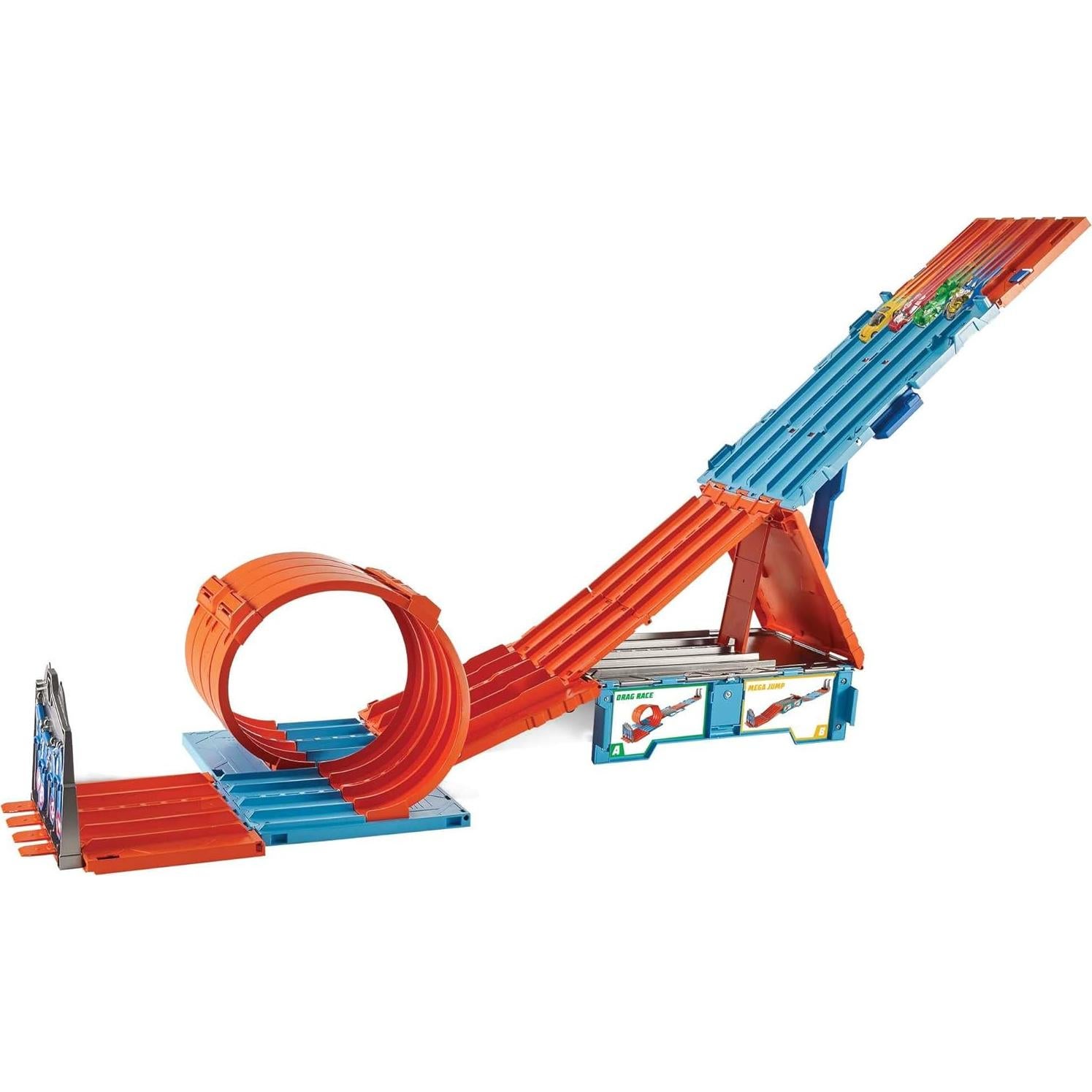 Juego de Pista Hot Wheels GKT87 con 3 Acrobacias y 2 Autos