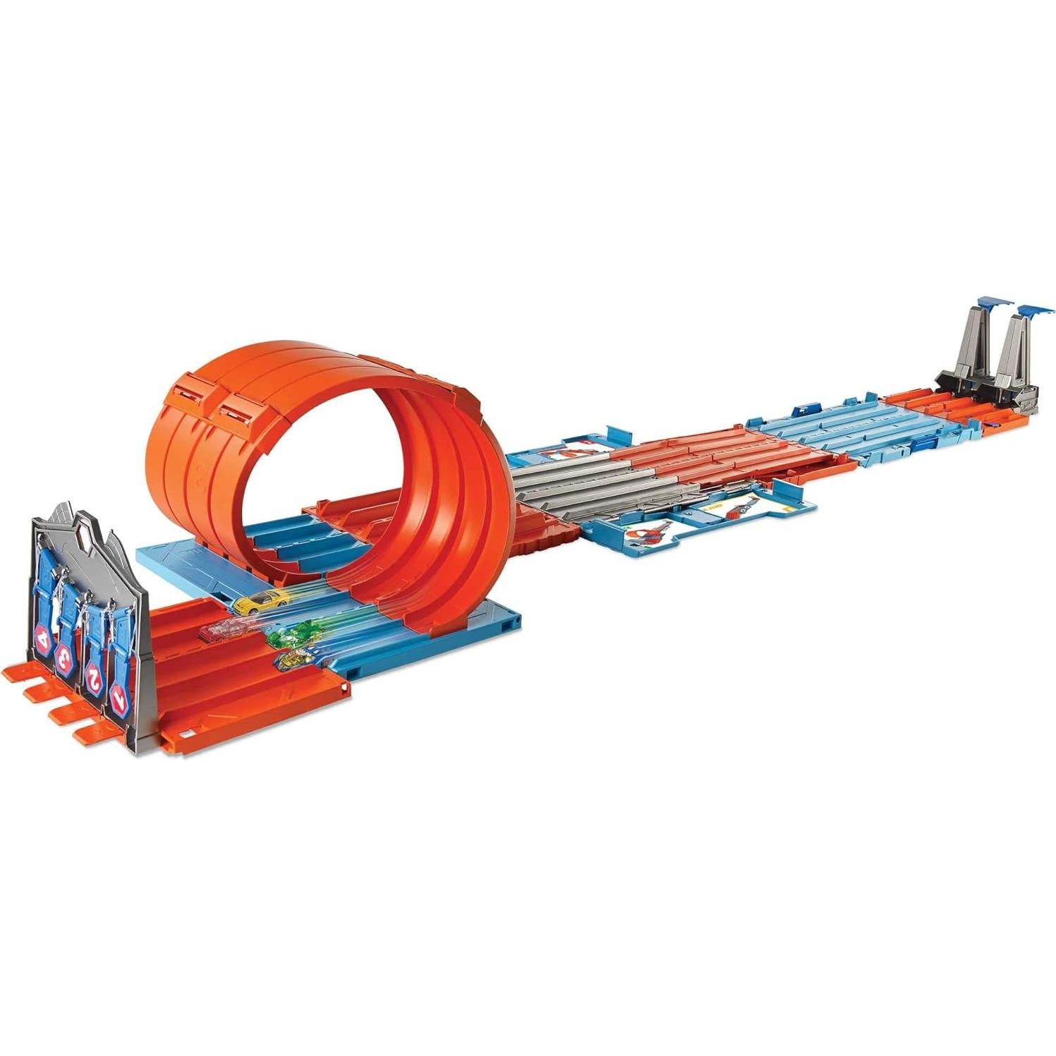 Juego de Pista Hot Wheels GKT87 con 3 Acrobacias y 2 Autos
