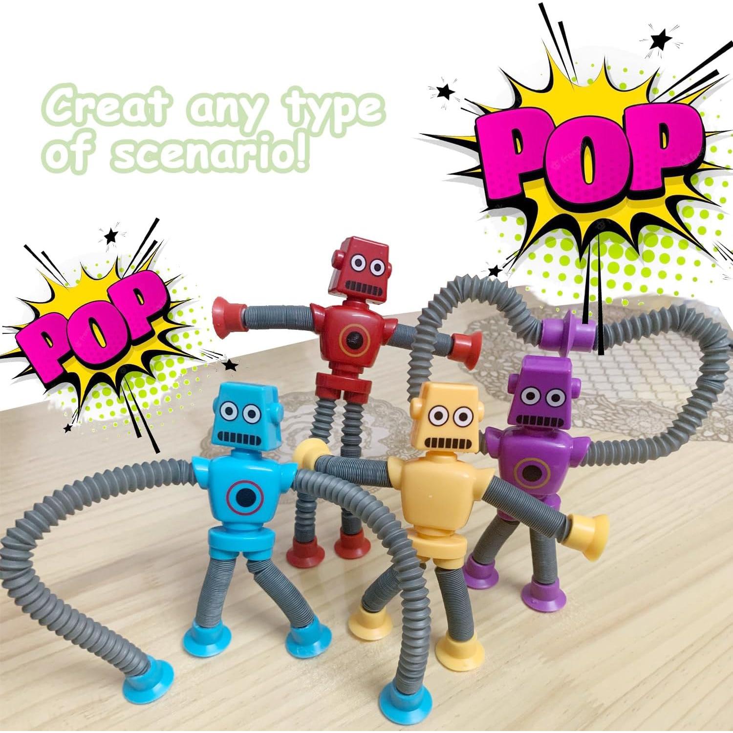 Juguetes Robot Pop Tubes Whongkidz 8 Pcs Sensoriales