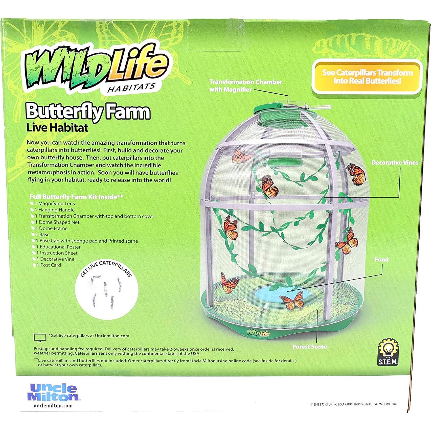 Granja de Mariposas Uncle Milton - Kit de Metamorfosis STEM