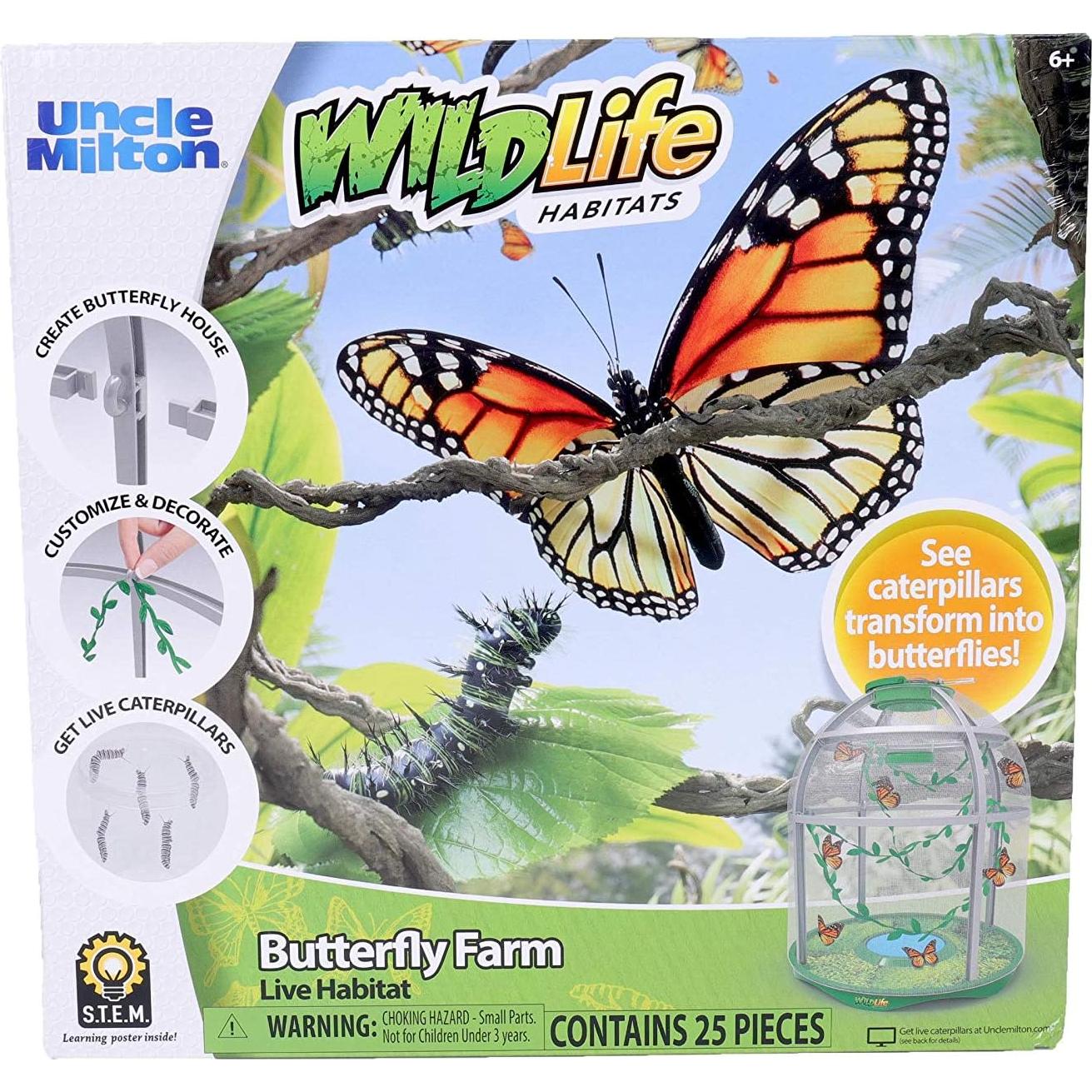 Granja de Mariposas Uncle Milton - Kit de Metamorfosis STEM