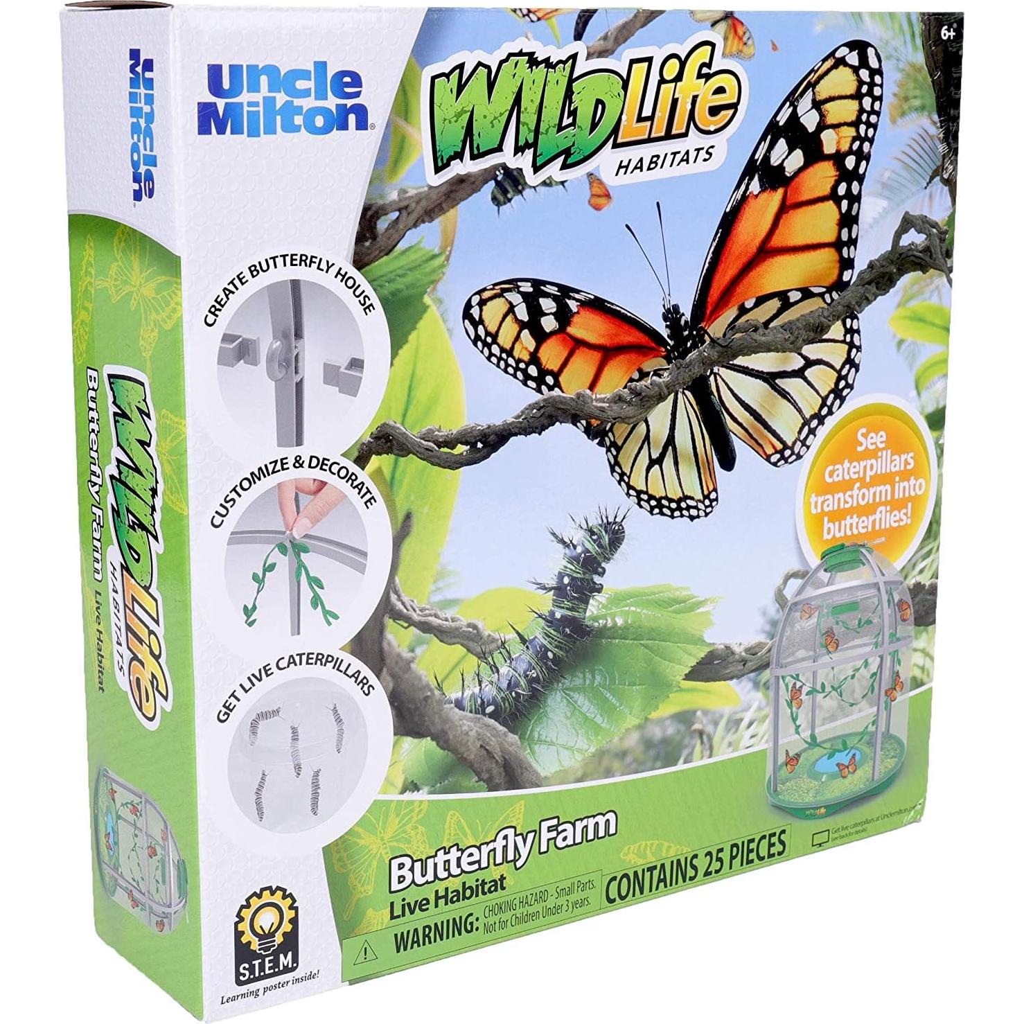 Granja de Mariposas Uncle Milton - Kit de Metamorfosis STEM