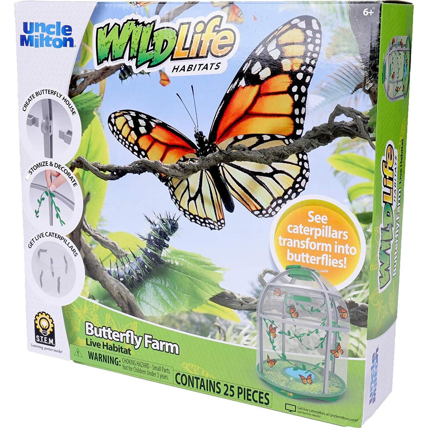 Granja de Mariposas Uncle Milton - Kit de Metamorfosis STEM