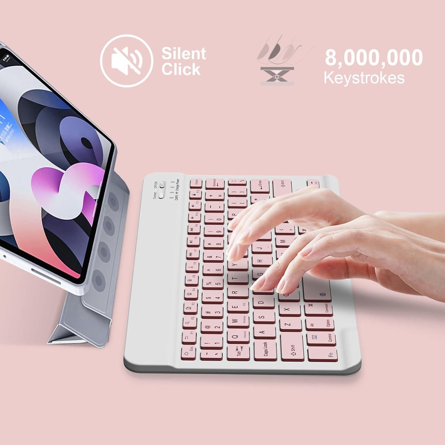 Teclado Bluetooth NOOX para iPad y Tablets - Rosa