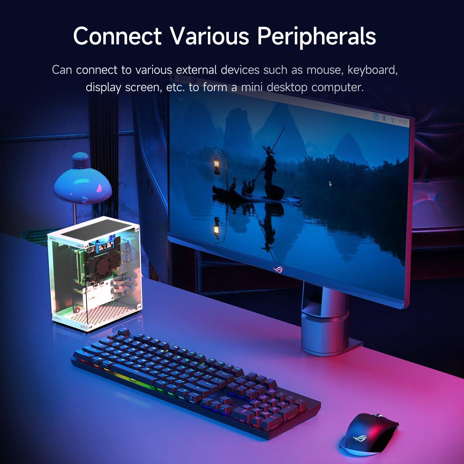 Caja Mini Torre Yahboom para Raspberry Pi 5 con RGB