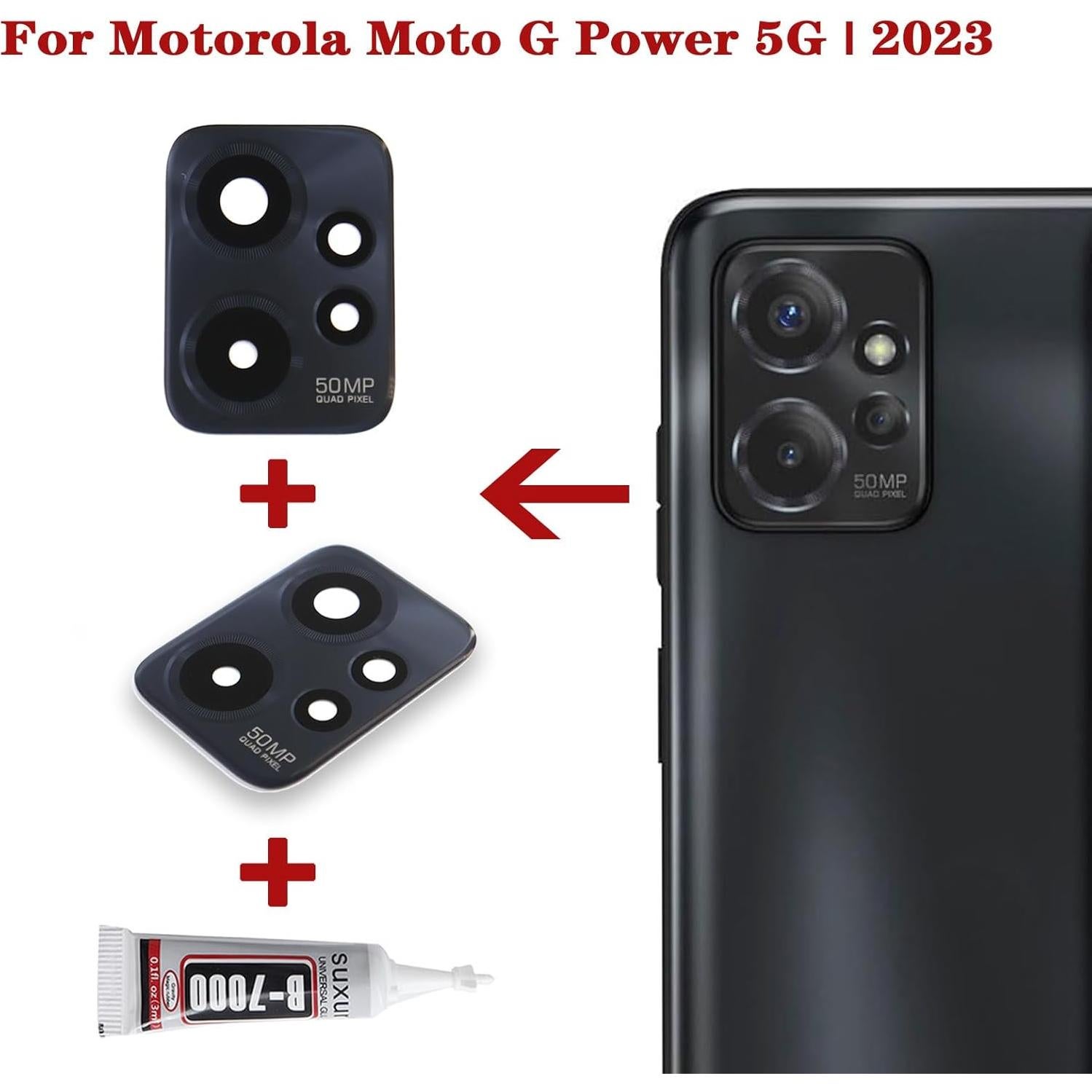 Lente de Cámara Trasera 2pcs para Motorola Moto G Power 5G