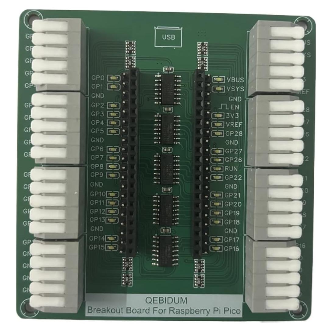 Placa de expansión QEBIDUM para Raspberry Pi Pico con LED