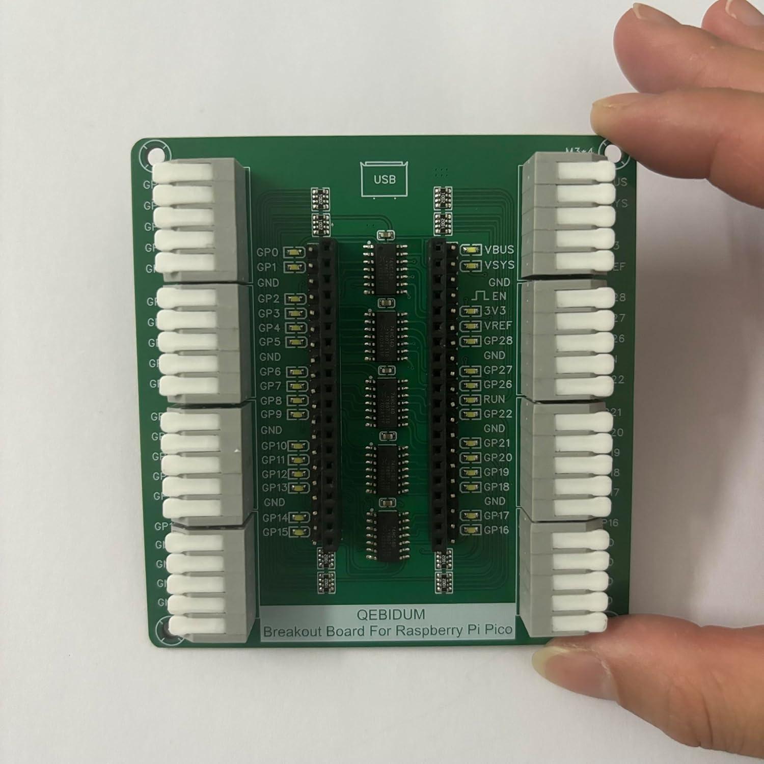 Placa de expansión QEBIDUM para Raspberry Pi Pico con LED