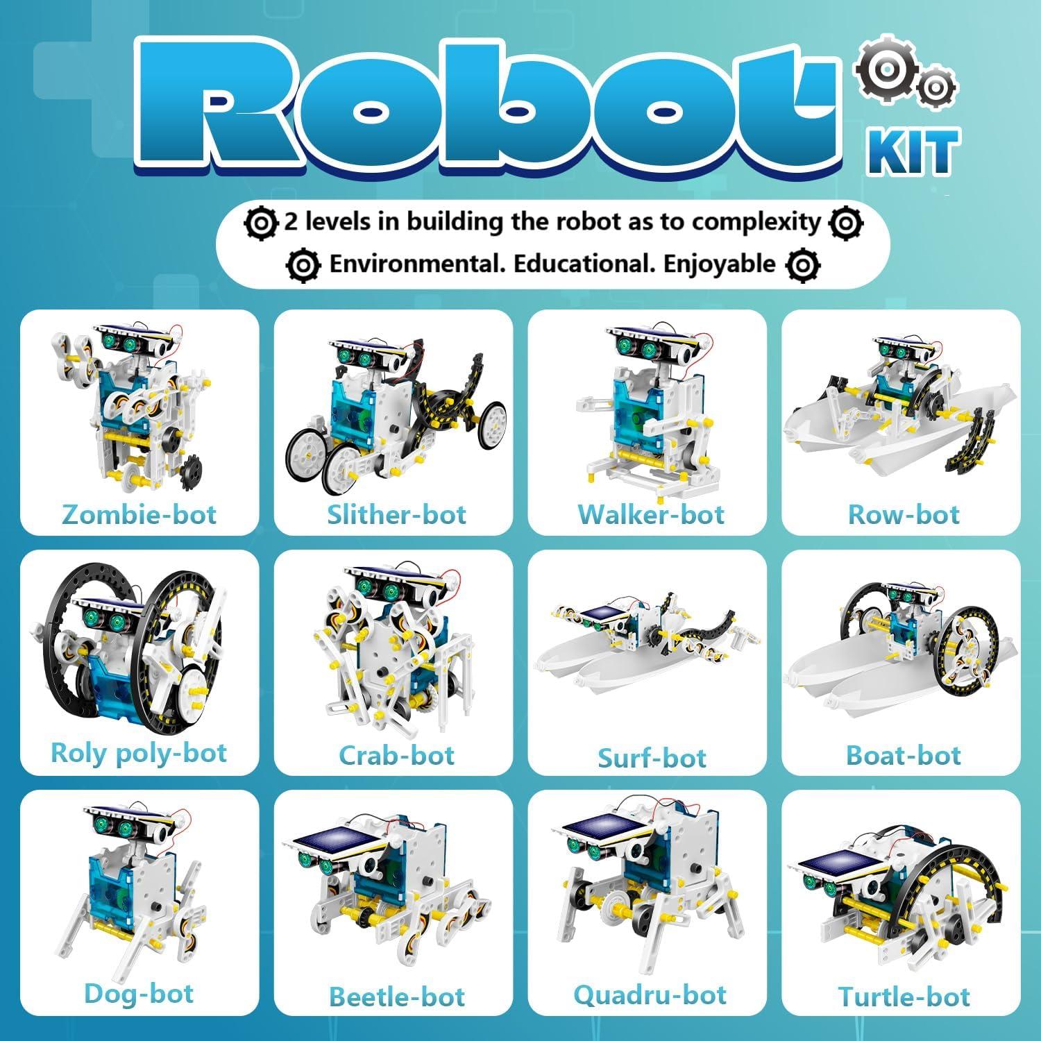 Kit de Robot Solar 13-en-1 Dioju para Niños 8-12 Años