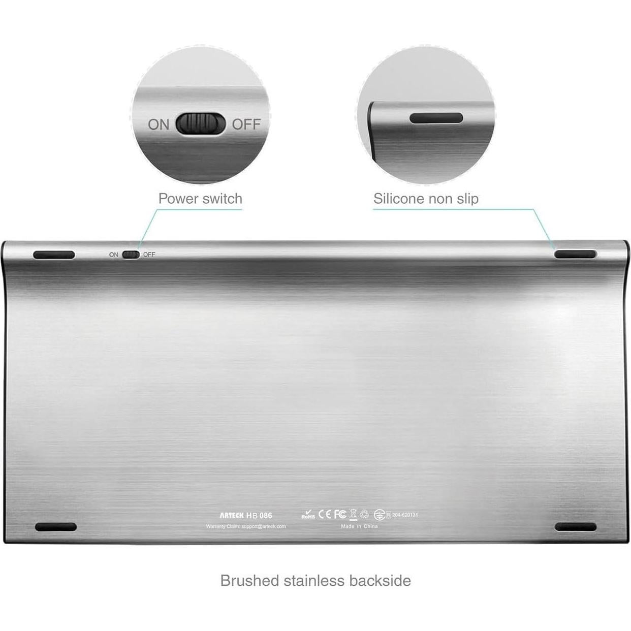 Combo Teclado y Ratón Bluetooth Arteck Ergonómico Slim