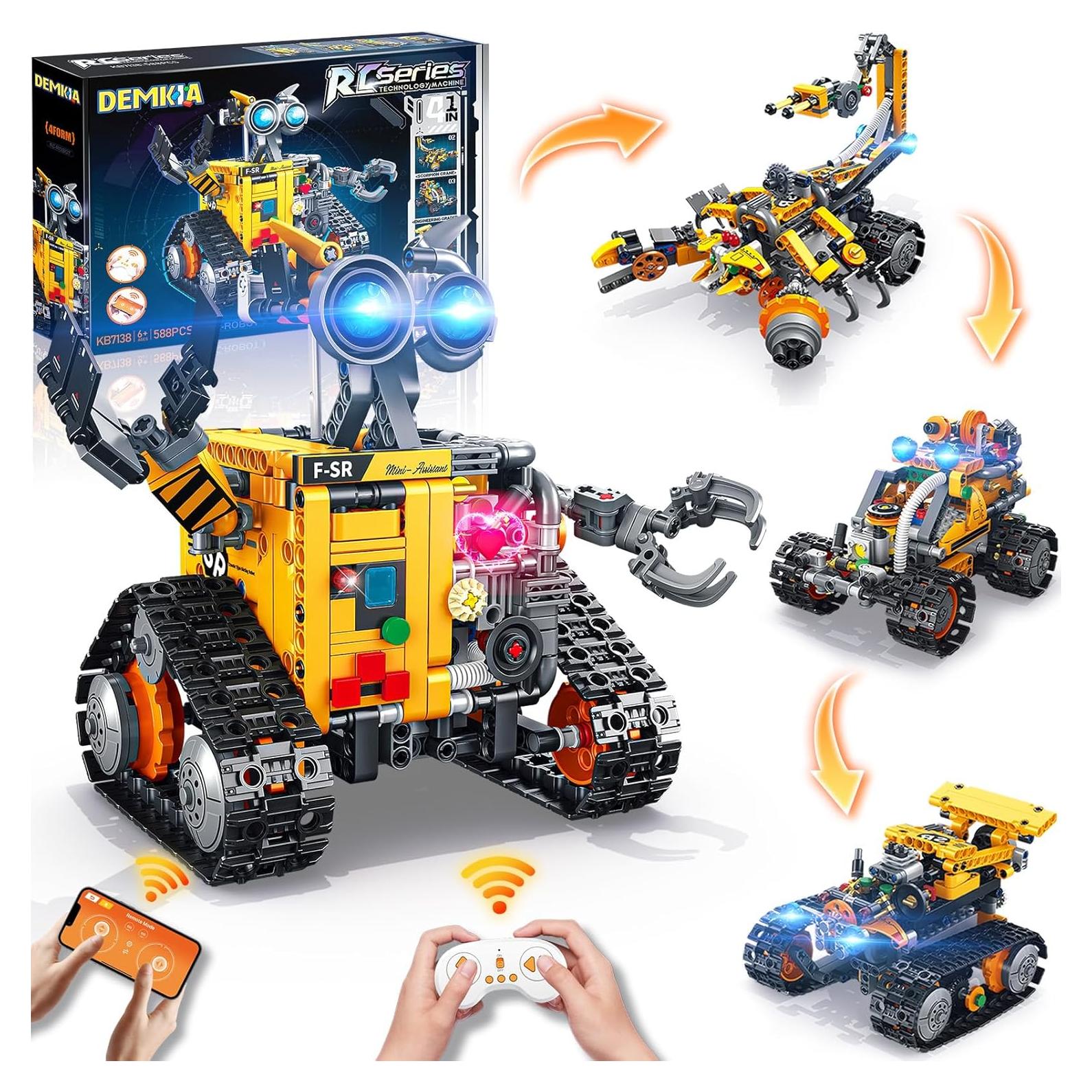 Kit de Construcción de Robots Demkia 4-en-1 STEM 588 Pcs