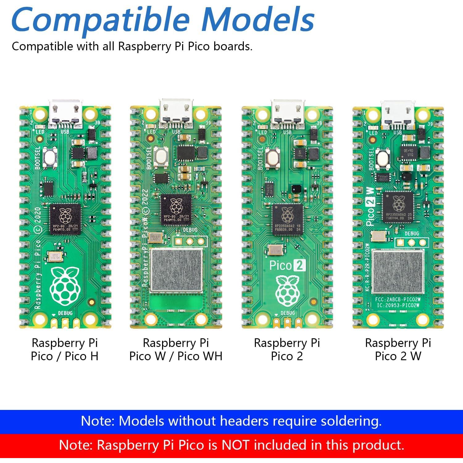 Placa de expansión FREENOVE para Raspberry Pi Pico HAT GPIO