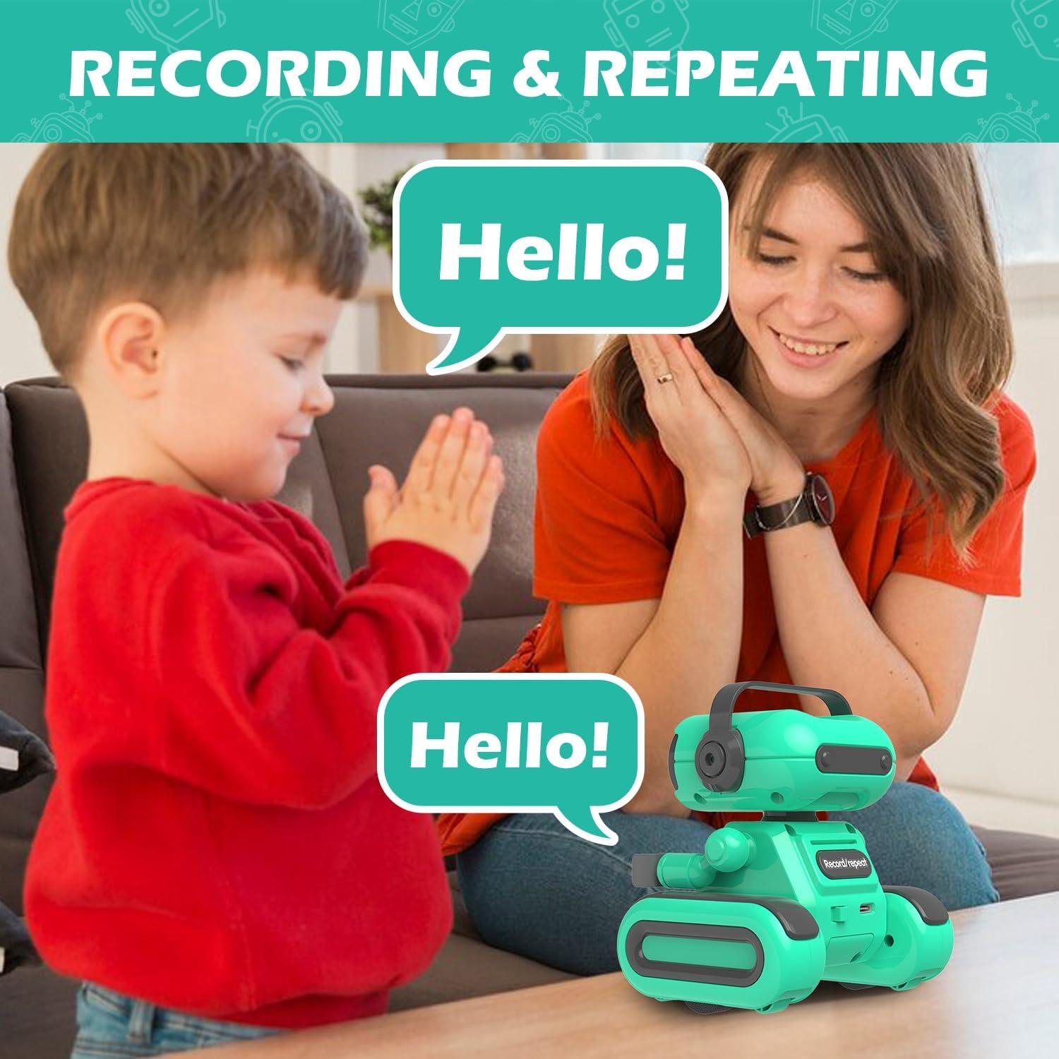 Robot Control Remoto Hasviey Verde 12x9.6x13.2cm 3-8 Años