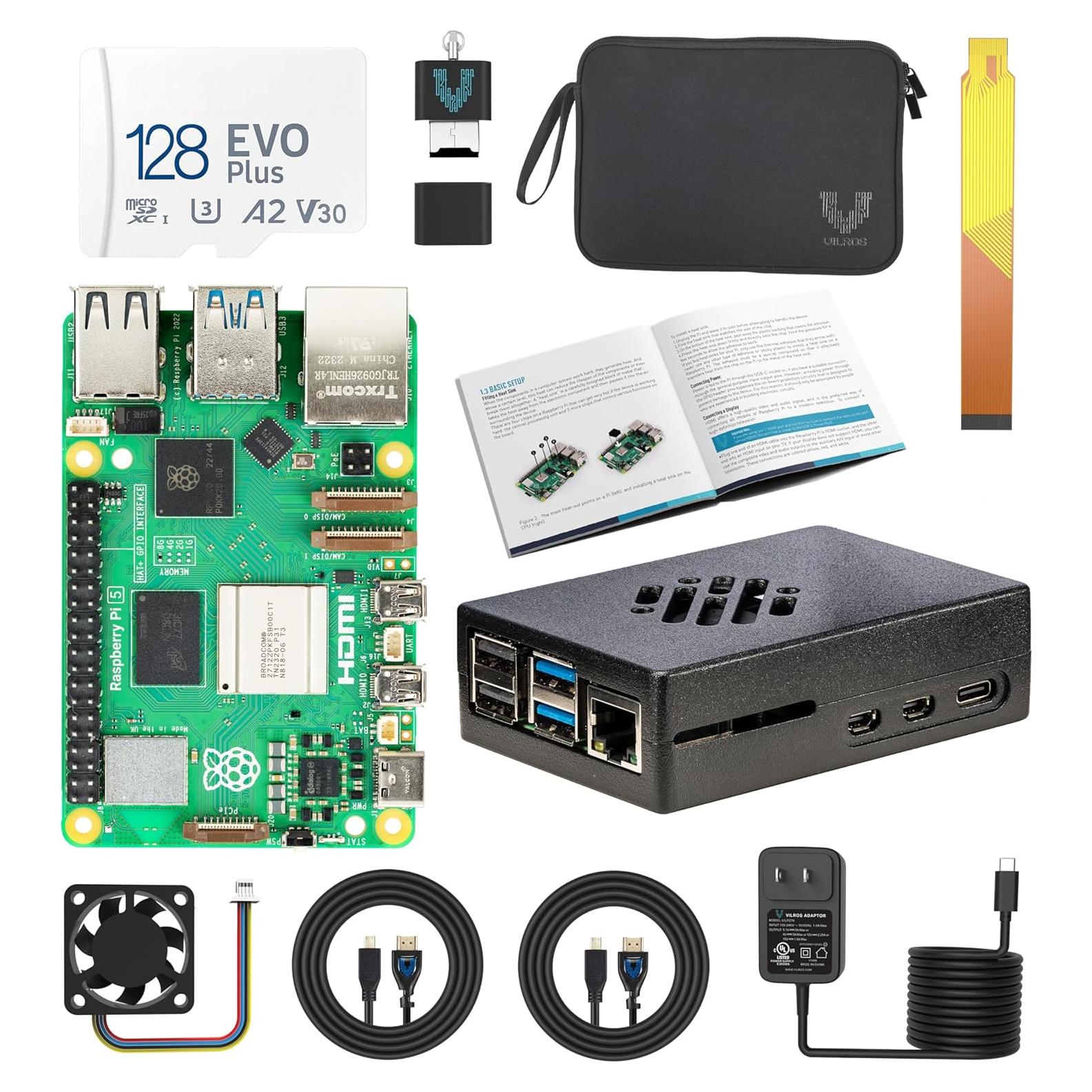 Kit de Inicio Vilros Raspberry Pi 5 - 128GB - 8GB RAM