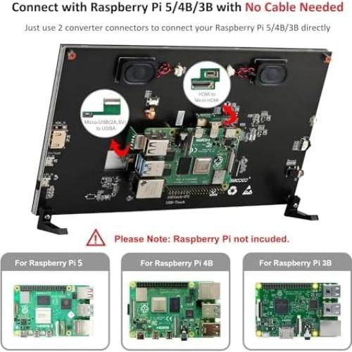 Monitor Táctil 10.1" Wisecoco LCD IPS 1024x600 HDMI