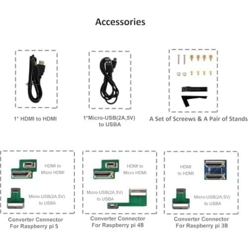 Monitor Táctil 10.1" Wisecoco LCD IPS 1024x600 HDMI