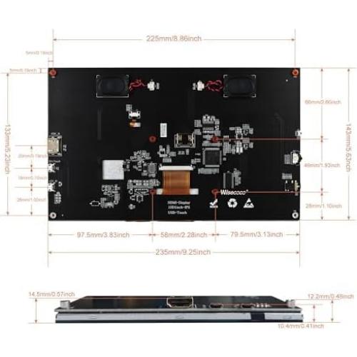 Monitor Táctil 10.1" Wisecoco LCD IPS 1024x600 HDMI